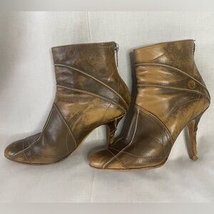 Dior Leather Heeled Ankle Boots